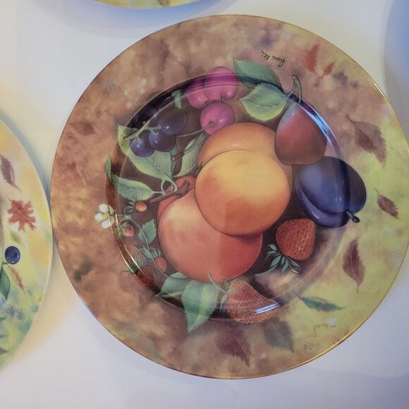 Set Of 5 St. Limoges Fruit-Themed Porcelain Plates Decorative Kitchenware - Picture 5 of 9